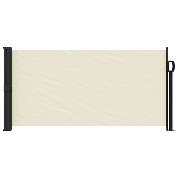 vidaXL Infällbar sidomarkis gräddvit 100x500 cm -  Parasoll & solskydd
