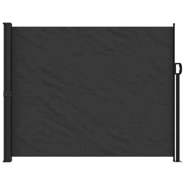 vidaXL Indragbar sidomarkis svart 160x500 cm -  Parasoll & solskydd