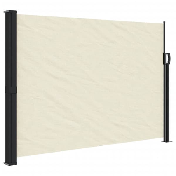 vidaXL Sisäänvedettävä sivumarkiisi kerma 140x500 cm -  Päivän- & aurinkovarjot