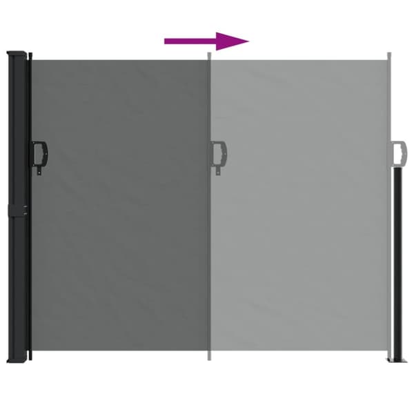 vidaXL Sisäänvedettävä sivumarkiisi 160x600 cm antrasiitti -  Päivän- & aurinkovarjot