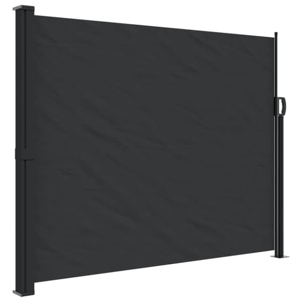 vidaXL Infällbar sidomarkis svart 160x600 cm - Parasoll & solskydd