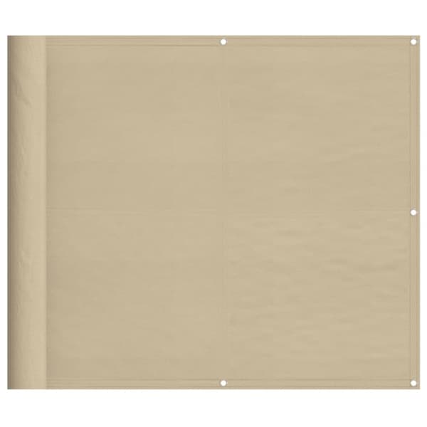 vidaXL Balkongskärm beige 90x1000 cm 100% polyester oxford -  Parasoll & solskydd