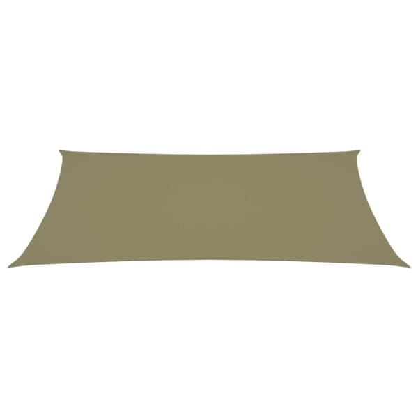 The Living Store solsejl 3x6 m rektangulær oxfordstof beige - Parasoller og solskærme
