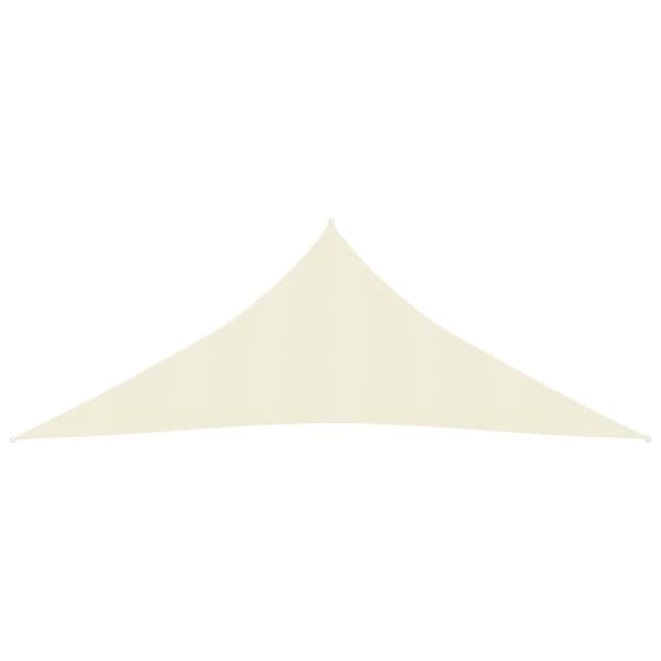 The Living Store Solsegel 160 g/m² gräddvit 4x4x4 m HDPE -  Parasoll & solskydd