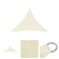 Miniatyrbild 1 av 7: The Living Store Solsegel 160 g/m² gräddvit 4x4x4 m HDPE -  Parasoll & solskydd