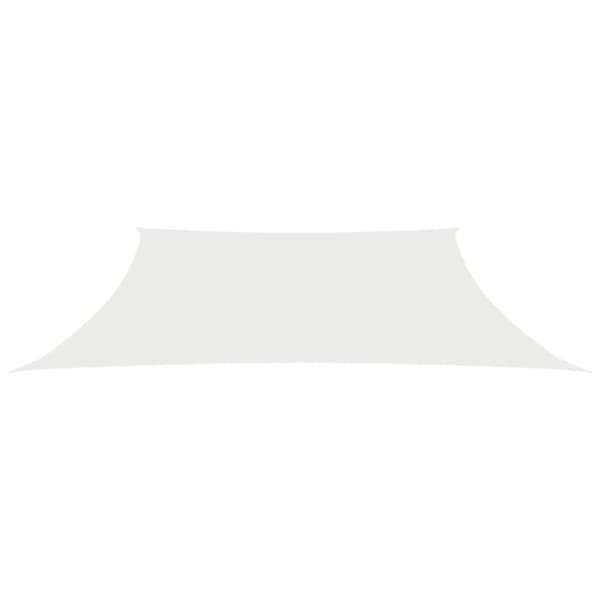 The Living Store solsejl 160 g/m² 3/4x3 m HDPE hvid - Parasoller og solskærme