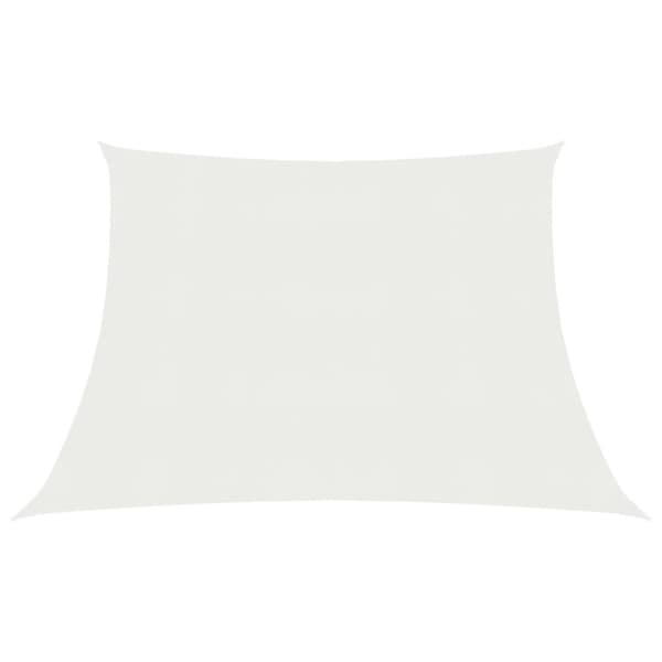 The Living Store solsejl 160 g/m² 3/4x3 m HDPE hvid -  Parasoller og solskærme