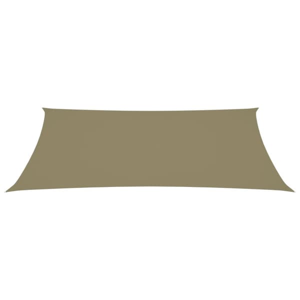 The Living Store solsejl 5x8 m rektangulær oxfordstof beige -  Parasoller og solskærme