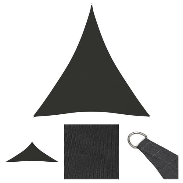 The Living Store solsejl 4x5x5 m oxfordstof trekantet antracitgrå - Parasoller og solskærme
