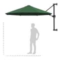 Miniatyrbillede 10 af 10: The Living Store væghængt parsol med metalstang 300 cm grøn -  Parasoller og solskærme