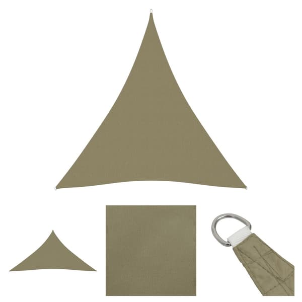 The Living Store solsejl 4x5x5 m oxfordstof trekantet beige - Parasoller og solskærme