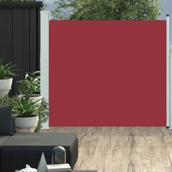 The Living Store Sisäänvedettävä terassin sivumarkiisi 170x300 cm punainen - Päivän- & aurinkovarjot