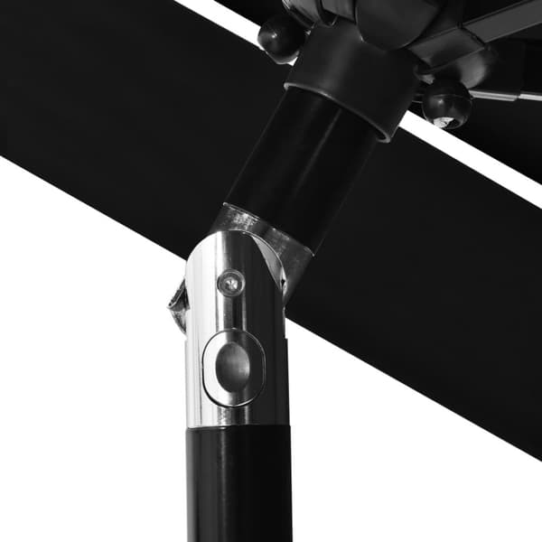 The Living Store parasol med aluminiumsstang i 3 niveauer 2,5 m sort -  Parasoller og solskærme