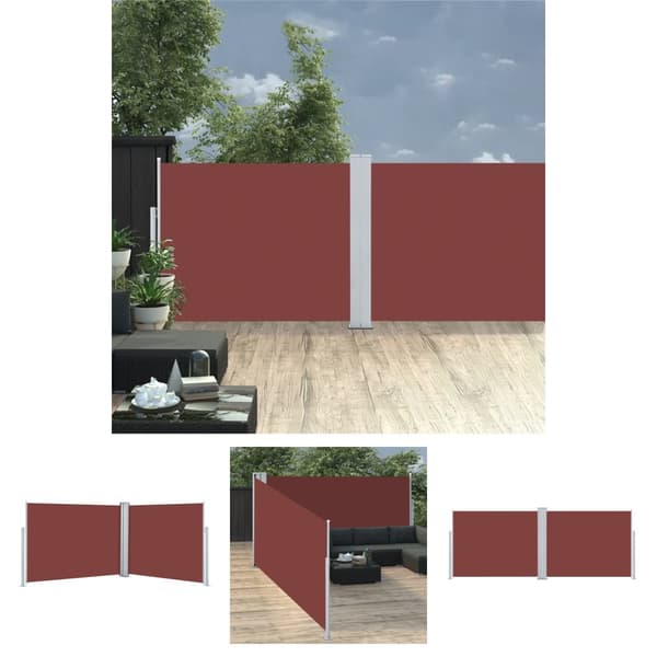 The Living Store sammenrullelig sidemarkise 140 x 1000 cm brun -  Parasoller og solskærme