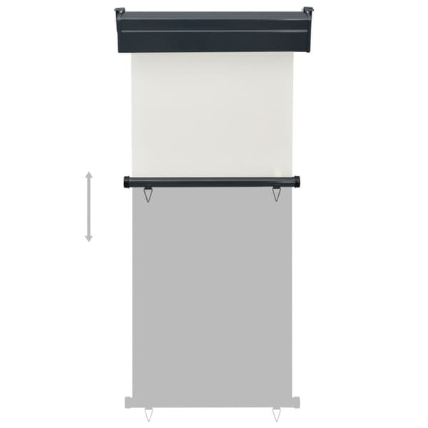 The Living Store sidemarkise til altan 85x250 cm cremefarvet -  Parasoller og solskærme