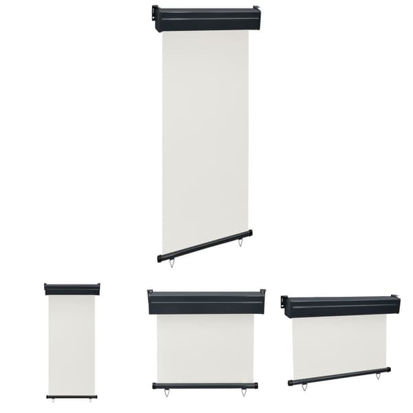 The Living Store sidemarkise til altan 85x250 cm cremefarvet -  Parasoller og solskærme
