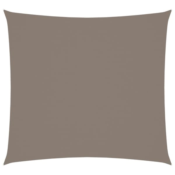 The Living Store Solsegel oxfordtyg fyrkantigt 5x5 m taupe - Parasoll & solskydd