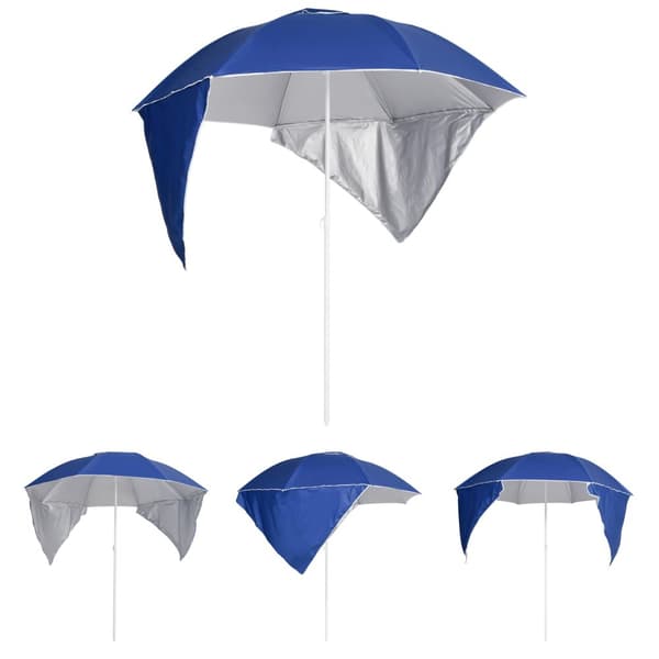 The Living Store Rantavarjo sivuseinillä sininen 215 cm -  Päivän- & aurinkovarjot