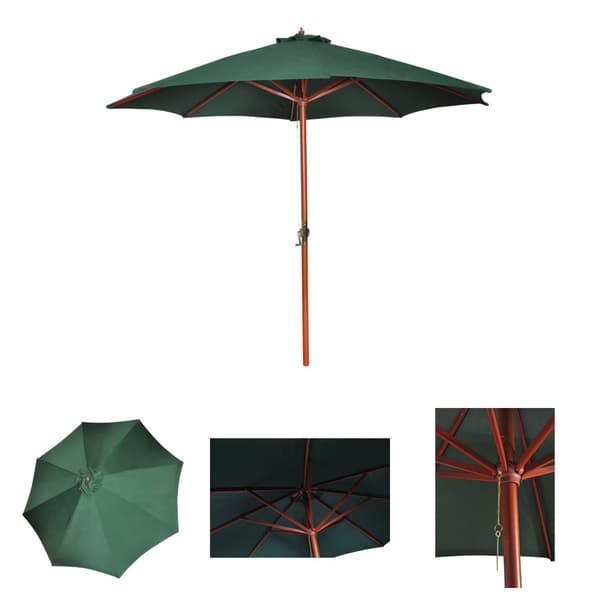 The Living Store Aurinkovarjo vihreä 258 cm - Päivän- & aurinkovarjot