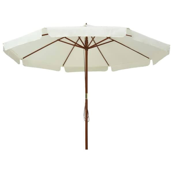The Living Store Aurinkovarjo puurunko 330 cm hiekanvalkoinen -  Päivän- & aurinkovarjot