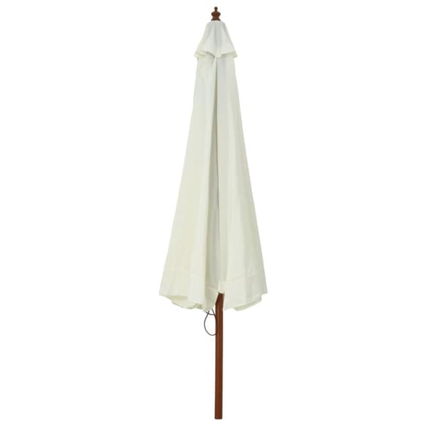 The Living Store Aurinkovarjo puurunko 330 cm hiekanvalkoinen - Päivän- & aurinkovarjot