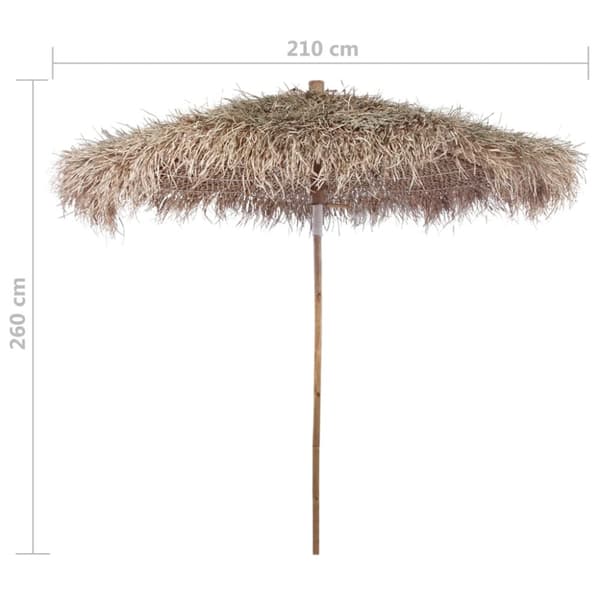 The Living Store Aurinkovarjo bambu/banaanipuun lehdet 210 cm - Päivän- & aurinkovarjot