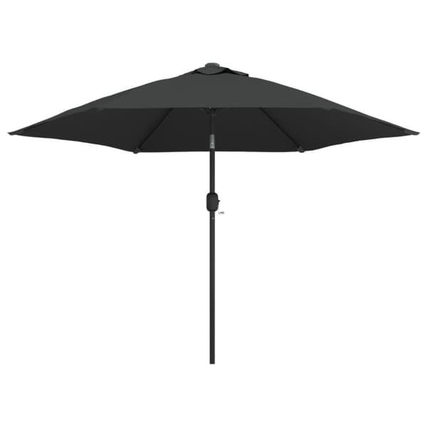 The Living Store Aurinkovarjo LED-valot terästanko 300 cm antrasiitti -  Päivän- & aurinkovarjot