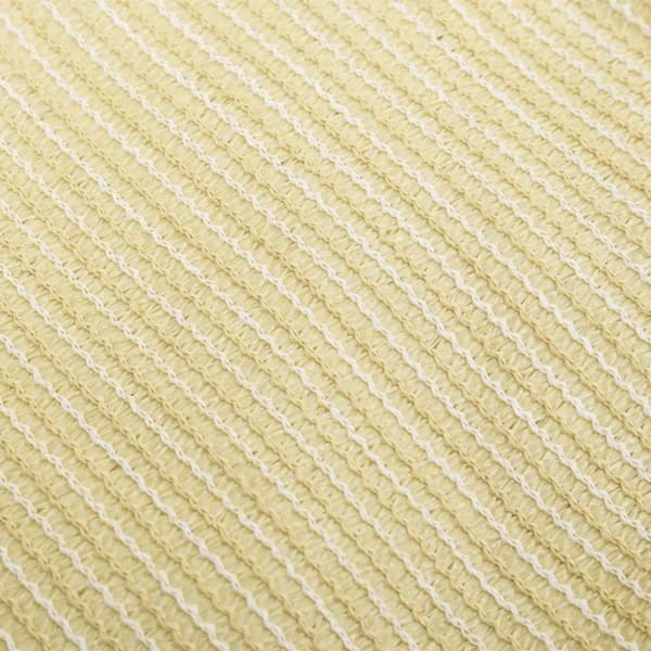 The Living Store solsejl 3x3 m 160 g/m² HDPE beige - Parasoller og solskærme