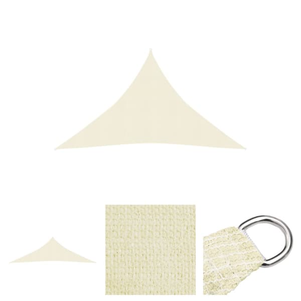 The Living Store Aurinkopurje 160 g/m² kerma 2,5x2,5x3,5 m HDPE - Päivän- & aurinkovarjot