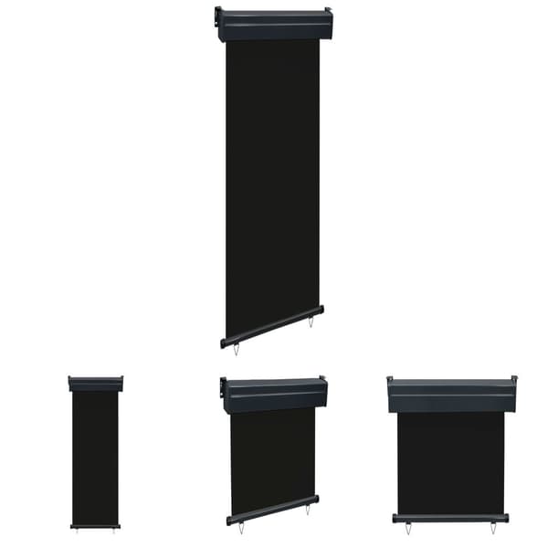 The Living Store Balkongmarkis 65x250 cm svart -  Parasoll & solskydd