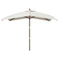 Miniatyrbillede 4 af 8: The Living Store haveparasol med træstang 300x300x273 cm sandfarvet -  Parasoller og solskærme
