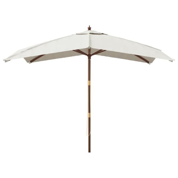 The Living Store haveparasol med træstang 300x300x273 cm sandfarvet -  Parasoller og solskærme