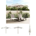 Miniatyrbillede 1 af 8: The Living Store haveparasol med træstang 300x300x273 cm sandfarvet -  Parasoller og solskærme