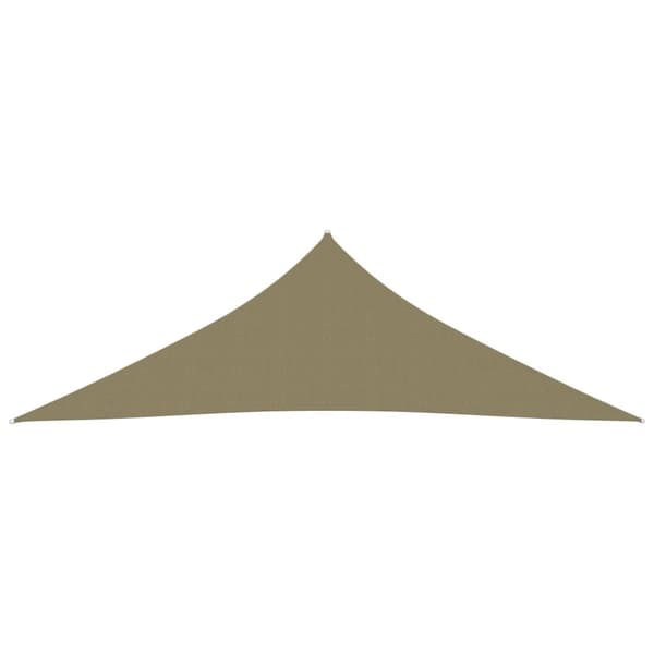 The Living Store solsejl 3,5x3,5x4,9 m trekantet oxfordstof beige -  Parasoller og solskærme