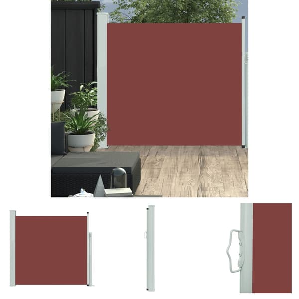 The Living Store Infällbar sidomarkis 170x300 cm brun - Parasoll & solskydd