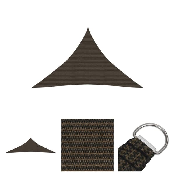 The Living Store Solsegel 160 g/m² brun 3,5x3,5x4,9 m HDPE - Parasoll & solskydd