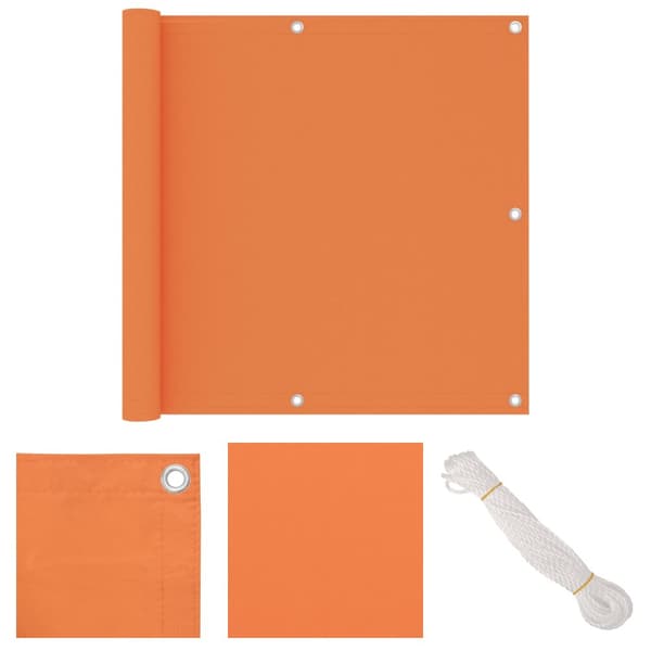 The Living Store altanafskærmning 90x600 cm oxfordstof orange -  Parasoller og solskærme