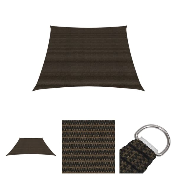 The Living Store solsejl 3/4x2 m 160 g/m² HDPE brun -  Parasoller og solskærme