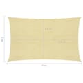 Miniatyrbild 7 av 7: The Living Store Solsegel 160 g/m² beige 2x5 m HDPE -  Parasoll & solskydd
