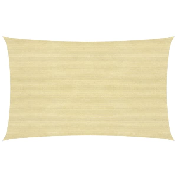 The Living Store Solsegel 160 g/m² beige 2x5 m HDPE - Parasoll & solskydd