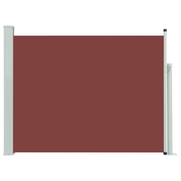 The Living Store sammenrullelig sidemarkise til terrassen 140x500 cm brun - Parasoller og solskærme