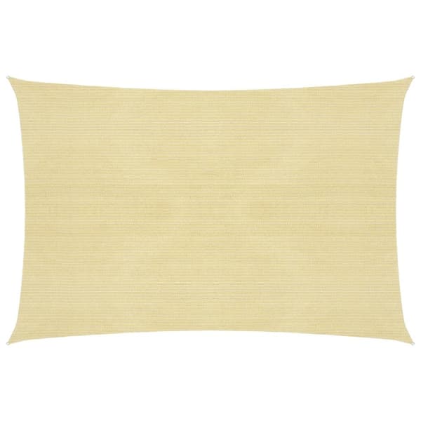 The Living Store solsejl 160 g/m² 6x8 m HDPE beige - Parasoller og solskærme