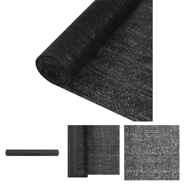 The Living Store afskærmning 1,5x50 m HDPE 150 g/m² sort -  Parasoller og solskærme