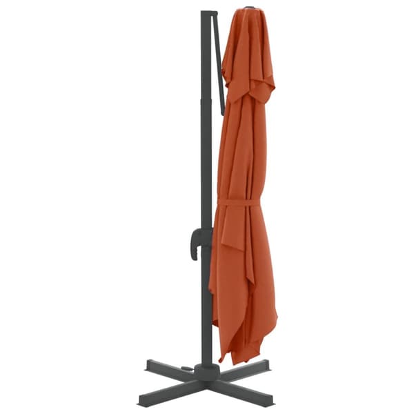 The Living Store Frihängande parasoll med ventilation terrakotta 400x300 cm -  Parasoll & solskydd