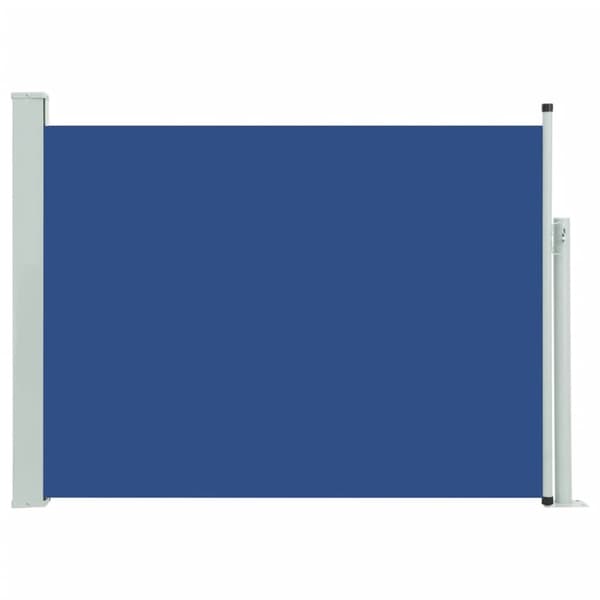 The Living Store Sisäänvedettävä terassin sivumarkiisi 100x500 cm sininen -  Päivän- & aurinkovarjot