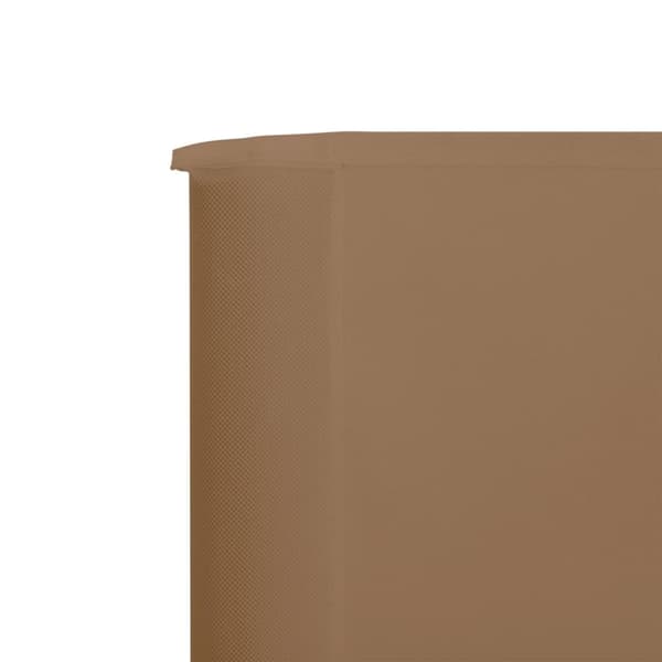 The Living Store Vindskydd 9 paneler tyg 1200x160 cm taupe - Parasoll & solskydd