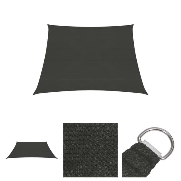 The Living Store Aurinkopurje 160 g/m² antrasiitti 3/4x2 m HDPE -  Päivän- & aurinkovarjot