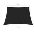 Miniatyrbillede 7 af 7: The Living Store solsejl 3/4x2 m 160 g/m² HDPE sort -  Parasoller og solskærme
