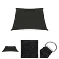 Miniatyrbillede 1 af 7: The Living Store solsejl 3/4x2 m 160 g/m² HDPE sort -  Parasoller og solskærme