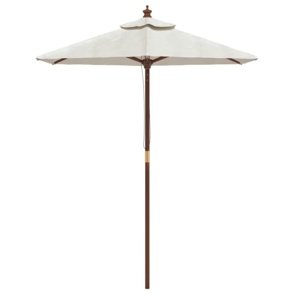 The Living Store Puutarhan aurinkovarjo puutolppa hiekka 196x231 cm - Päivän- & aurinkovarjot